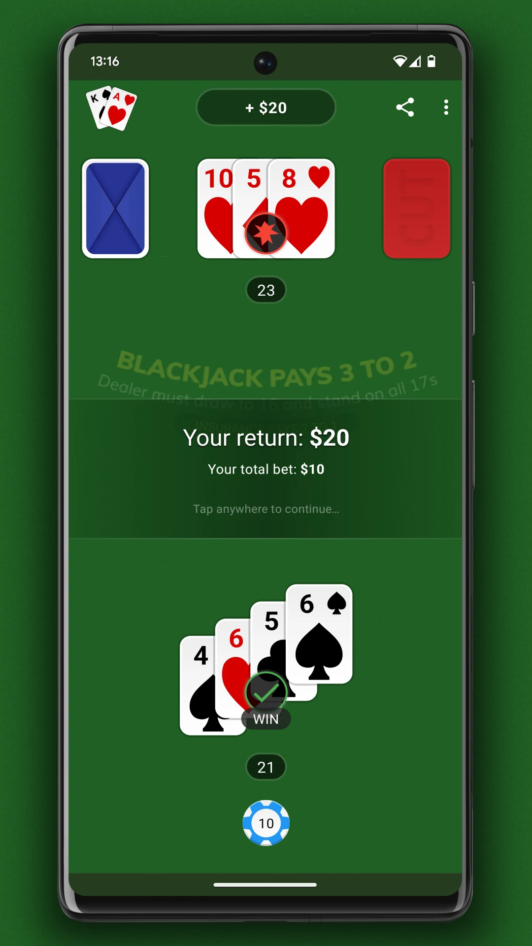 Blackjack screenshot