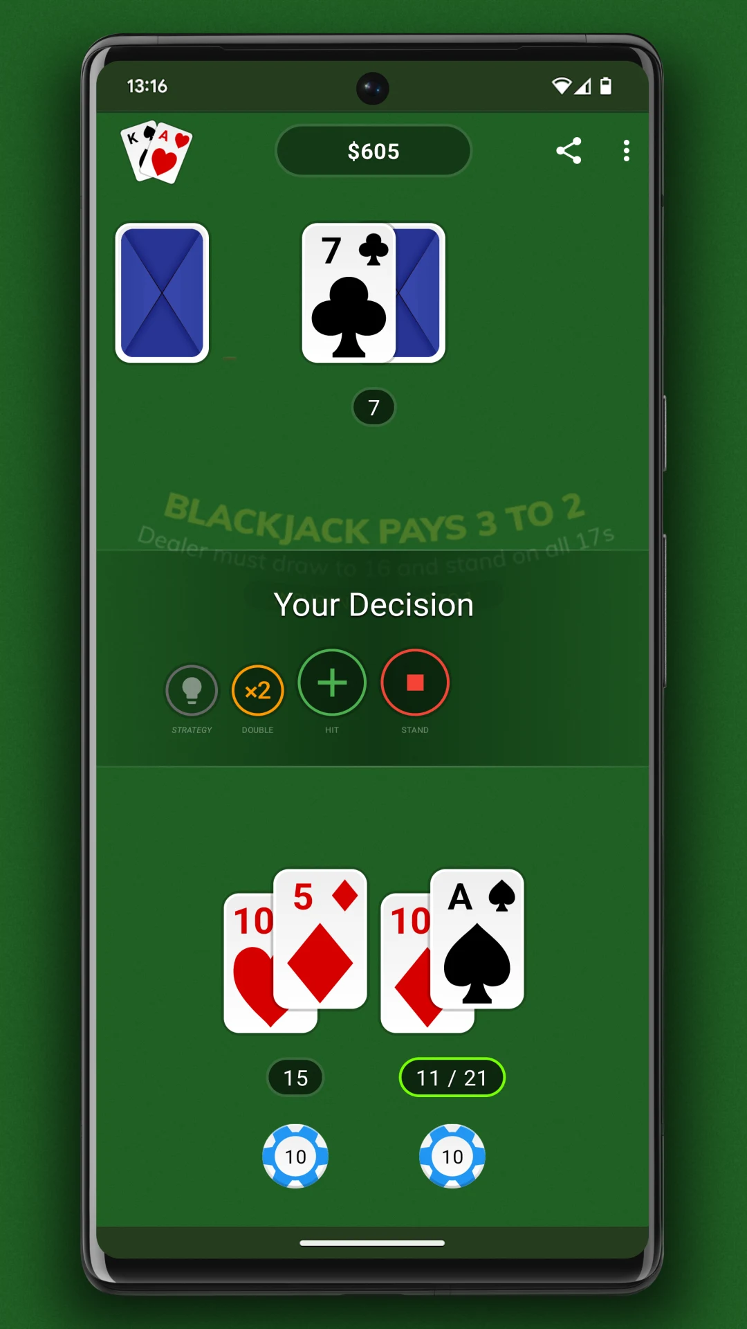 Blackjack screenshot