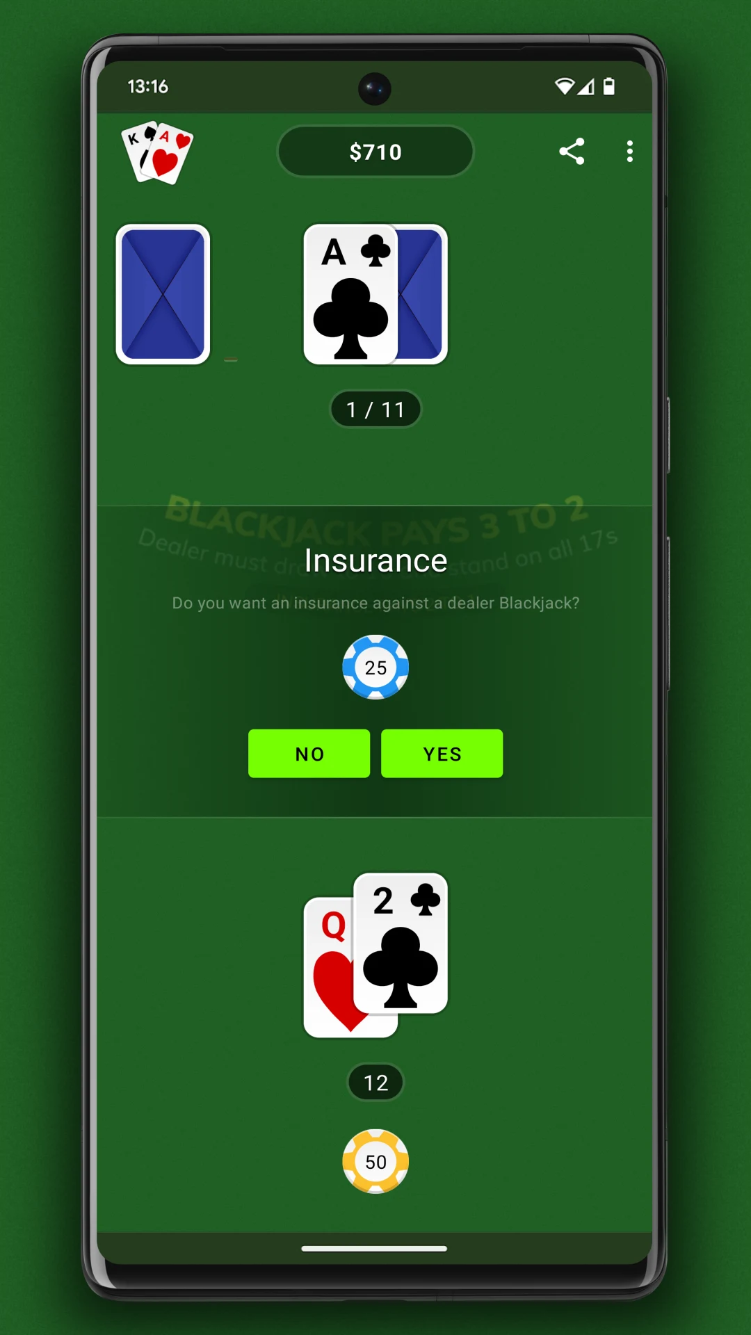 Blackjack screenshot