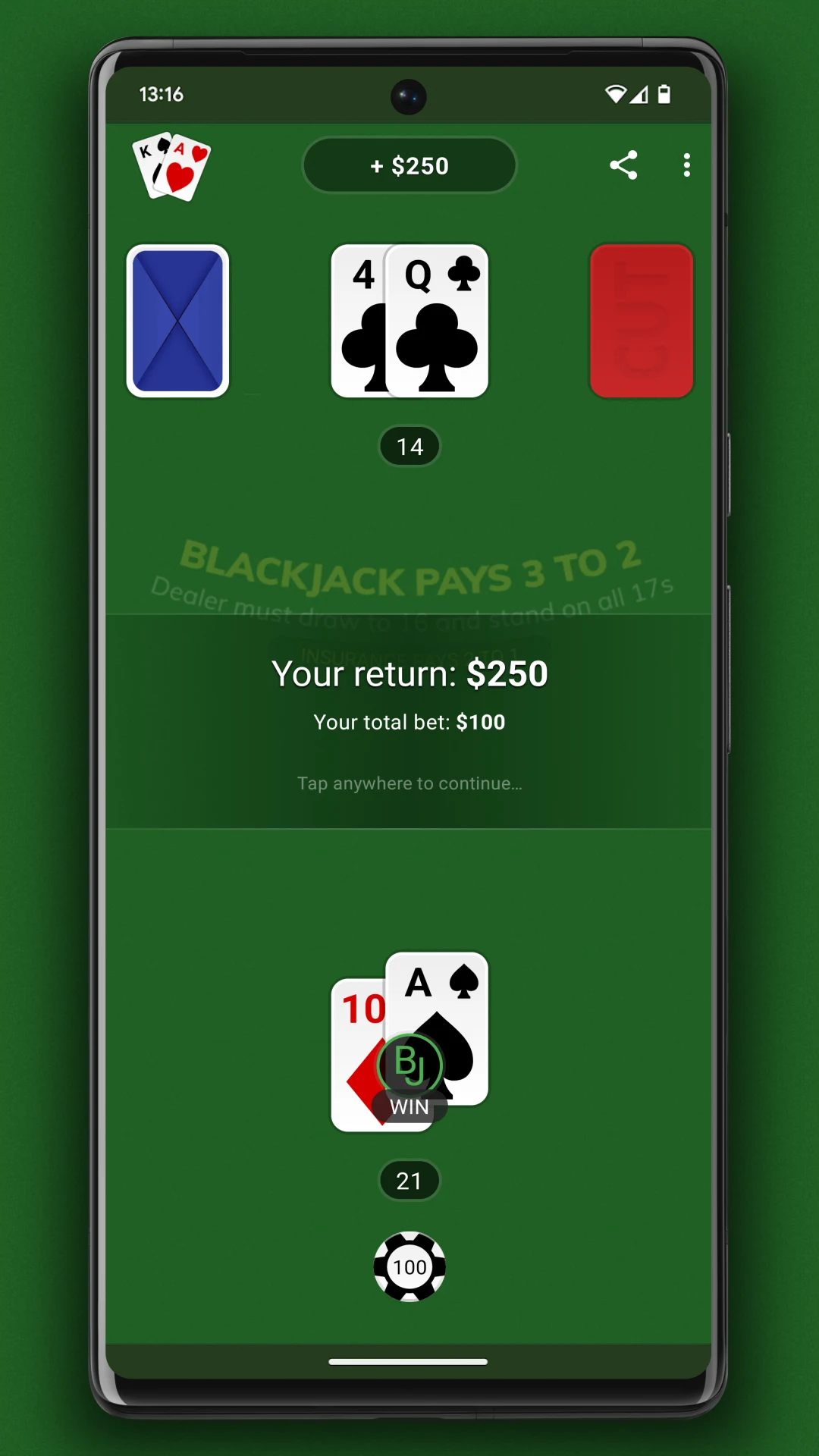 Blackjack screenshot
