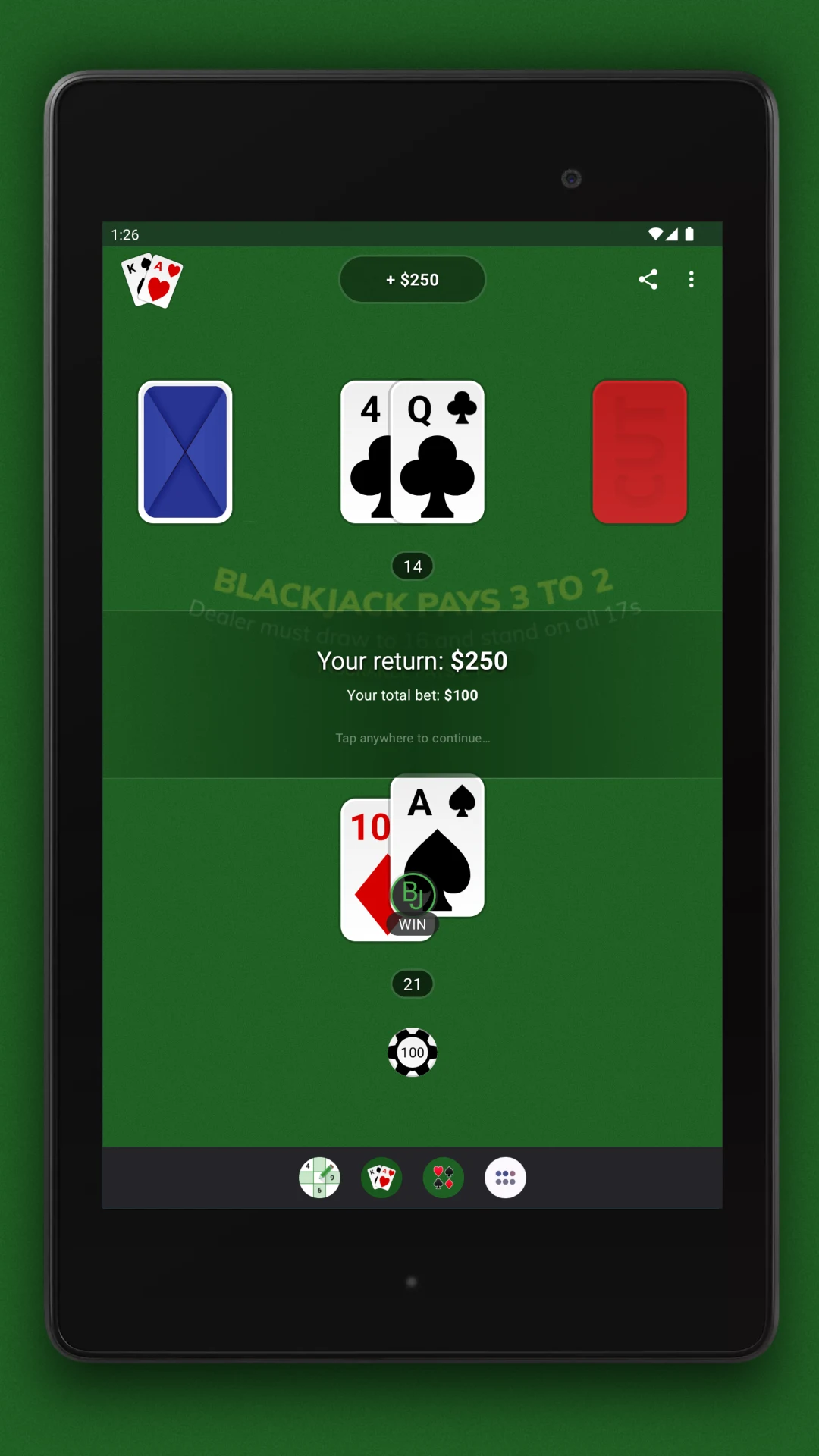 Blackjack screenshot